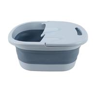 Vasca per pediluvio compatta in silicone PP, vasca terapeutica per l'arricchimento del benessere (blu)