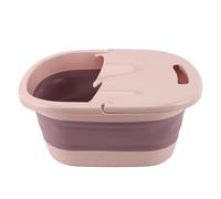 Vasca per pediluvio compatta in silicone PP, vasca terapeutica per l'arricchimento del benessere (rosso)