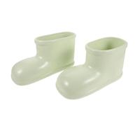 Vasca per Pediluvio Domestico a Forma di Scarpa in Pvc | Coppia Verde Chiaro, Facile da Pulire, Ritenzione Termica e Massaggio, Uso Bagno e Casa