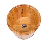 Vasca per pediluvio in legno con barile Vasca per pediluvio Vasca per pediluvio Vasca per pediluvio per adulti Vasca per pediluvio per pediluvio Secchio in legno per pedicure (dimensioni: B) Presente