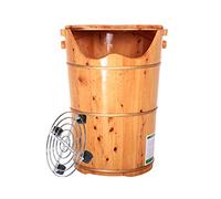 Vasca per pediluvio in legno massello, vasca per pedicure, spa, massaggio, pedicure, barili per pedicure, pediluvio, casa, con coperchio, altezza calda come sempre