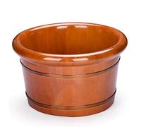 Vasca per pediluvio in legno per piedi in ammollo, secchio in legno per pedicure, bacino per piedi per adulti, vasca idromassaggio per pediluvio, secchio per ammollo (dimensioni: B) (A) super facile