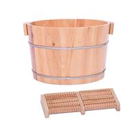 Vasca per pediluvio in legno per piedi in ammollo, vasca da bagno per pediluvio, secchio per pediluvio, bacino per piedi per adulti, secchio in legno per pedicure (dimensioni: B) (B) super facile da