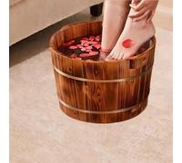 Vasca per pediluvio in legno, vasca per pediluvio in legno con doppia maniglia,