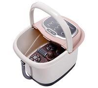 Vasca per pediluvio massaggiante, vasca per pediluvio pedicure con 4 sfere massaggianti motorizzate, 2 rulli di mais, doccia d'acqua regolabile in angolazione, luce rossa, allevia lo stress