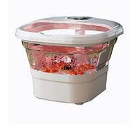 Vasca per pediluvio, massaggiatore per pediluvio pieghevole con calore, bolle, controllo della temperatura, 4 vassoi per massaggio Tai Chi, punti di massaggio con agopressione, lenisce e ril