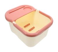 Vasca per Pediluvio Massaggio Delicato, Casa e Spa, Piccola | Pp Semiricoperta, Portatile e Beige, Ritenzione del Calore, per Relax Quotidiano in Ufficio