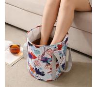 Vasca per pediluvio Piedi Spa, Secchio pieghevole Vasca per pediluvio portatile isolata in PVC, Viaggio Campeggio Home Storage e Organizzazione Regali per Uomini Donne Papà Mamma (White Maple Leaf)