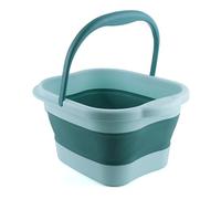 Vasca per pediluvio pieghevole per piedi in ammollo, vasca idromassaggio con manico, multifunzione, pieghevole, per bagno di casa, verde chiaro, S