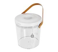 Vasca per pesci portatile, aeratore a batteria da 15,2 cm, 2000 mAh, secchio per esche vive con pompa per ossigeno ricaricabile, con luce LED integrata, sistema di trasporto per acquario piccolo per