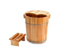 Vasca per piedi in legno, massaggiatore per pedicure, pedicure, pediluvio, pediluvio, in legno, per pediluvio, accessori per il bagno, vasca da bagno per pediluvio, per sollievo dallo stress (B (Bro