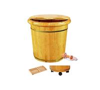 Vasca per piedi in legno Massaggiatore per pediluvio Vasca per pediluvio, Accessori per il bagno Vasche per pediluvio, Barilotto per massaggio ai piedi, Volume Superficie liscia Sauna Secchio di legno