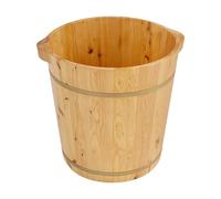 Vasca per piedi in legno, portatile, grande, per pedicure, riutilizzabile, secchio in legno, secchio per pedicure, per famiglie, pedicure e sauna, 36,5 x 40 cm
