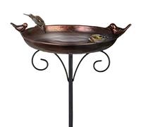 Vasca per uccelli da esterno, ciotola per acqua anticata vintage, portatile, decorativa, impermeabile, per bevande, patio, esterni, balconi, giardini, attrarre la fauna selvatica