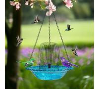 Vasca per uccelli da giardino, fontana per uccelli | artistica per catturare la luce solare | Mangiatoie per colibrì | Accessorio da cortile | Per colibrì, , parrocchetto, patio