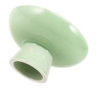 Vasca per Uccelli da Giardino in Ceramica Rotonda Verde Chiaro | Superficie Liscia, Drenaggio Dell'acqua Piovana, Stabile e Resistente al Vento, Delicata Sulle Piume