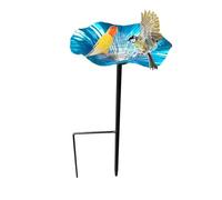 Vasca per uccelli da giardino, resistente alle intemperie, supporto per fiori, decorazione per esterni, per ponti in legno, terrazza, cortile, prato, balcone, mangiare, il bagno e osservare
