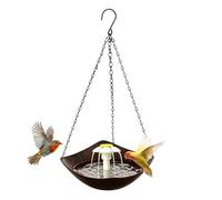 Vasca per uccelli da giardino, vassoio sospeso per mangiatoia d'acqua con pompa solare, fontana per uccelli, per giardino, cortile, prato, albero, fattoria