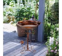 Vasca per uccelli decorativa, mangiatoia per uccelli vintage da giardino,