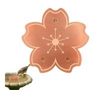 Vasca per uccelli, disco in rame, piastra di purificazione naturale, base di supporto a tripla punta, accessorio per vasca per uccelli, ideale per patio, cortile, giardino, mostre naturali, parco