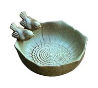 Vasca per uccelli in ceramica per esterni, vassoio per mangiatoia per uccelli vintage, vassoio artistico da giardino, prato, mangiatoia per uccelli per scoiattoli, api, farfalle, colibrì