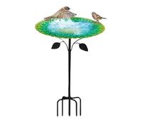Vasca per uccelli in ghisa - Vasca per uccelli per giardino, abbeveratoio per uccelli e mangiatoia per uccelli, 83 cm con base a 5 rebbi per pappagalli | Forniture multifunzionali per animali