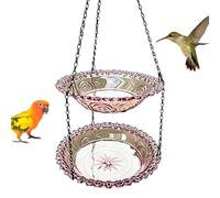 Vasca per uccelli per esterni e giardino, mangiatoia da appendere per | Abbeveratoio per uccelli da giardino per esterni, giardino, cortile, terrazza, balcone, cortile e tutti gli bird watcher