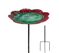 Vasca per uccelli per esterni, vasche per uccelli in metallo per esterni, ciotola con base a 3 punte per decorazione esterna cortile paesaggio balcone parco terreno prato patio giardino stagno