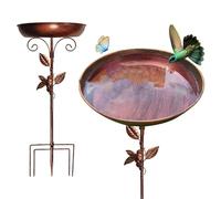 Vasca per uccelli per esterni, vaschetta per uccelli e mangiatoia per uccelli, stile vintage, per esterni, giardino, patio, cortile, prato, decorazione