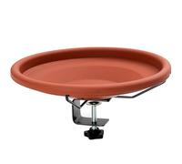 Vasca per uccelli ringhiera - Ciotola per colibrì all'aperto per recinzione, parete o balcone | Vasca per uccelli da giardino per cortile, portico, appartamento e patio | Fontana decorativa per