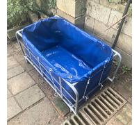Vasca rettangolare in tela per laghetto serbatoio resistente per l'accumulo dell'acqua pieghevole e impermeabile ideale per l'irrigazione di giardini e cortili per le piscine domestiche(6x3x1.0m)
