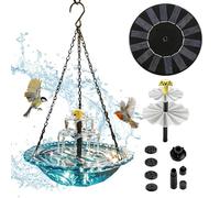 Vasca solare per uccelli, con spruzzatore a pompa, fontana solare per uccelli da bagno, attrarre, , fauna selvatica, , fringuello, all'aperto, giardino, stagno, piscina, patio,