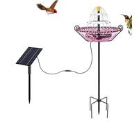 Vasca solare per uccelli per esterni, bagno per passeri, decorazione da giardino, vasca per uccelli, per gli amanti della natura, cortile, patio, terrazza, cortile, prato, cortile, balcone, scuola