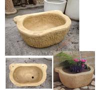 Vasca Vaso Lavandino fioriera Lavello Fontana in cemento marmo e pietra