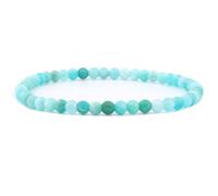 Vascavi Bracciale con pietre preziose da 4 mm, pietra naturale come pietra chakra, pietra curativa, prodotto in Germania, braccialetto di perle lungo circa 19 cm, elastico, 19 cm