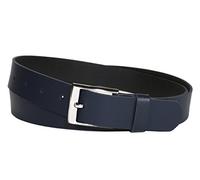 Vascavi Cintura in vera pelle, larghezza 3 cm e spessore circa 0,25 cm, cintura in jeans, made in Germany, Blu scuro, X-Large