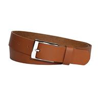 Vascavi Cintura in vera pelle, larghezza 3 cm e spessore circa 0,25 cm, cintura in jeans, made in Germany, cognac, Large