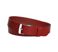 Vascavi Cintura in vera pelle, larghezza 3 cm e spessore circa 0,25 cm, cintura in jeans, made in Germany, Colore: rosso, X-Small