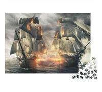 Vascello Storico Puzzle 1000 Pezzi Carta per Adulti Battaglia Navale Epica Concentrazione Relax Decorazione Regalo Famiglia 70x50cm/1000pcs