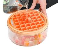 Vasche per cubetti di ghiaccio per congelatore, stampo per ghiaccio riutilizzabile con coperchio, stampi per cubetti di ghiaccio a press-rilascio con coperchio per casa, caffè, cucina, cocktail hotel