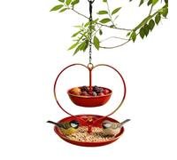 Vasche per uccelli per esterni, abbeveratoio vintage in ferro a forma di cuore, mangiatoia per uccelli da fissare su finestra, per giardino, terrazza, balcone, portico, patio, albero, cortile