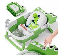 Vaschetta Bagnetto Neonato Pieghevole - Vaschetta Bagnetto Bambini 1-3 Anni Con Cuscino Da Bagno - Vaschetta Bagno Neonato Con Termometro - Supporto Bagnetto Neonato - Regalo Per La Nascita Bambino