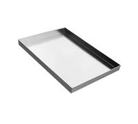 Vaschetta Condensa Condizionatore, Raccogli Condensa in Acciaio Inox Spessore 0,8 mm, Per Lavatrice, Vassoio di Ricambio per Vasi da Fiori Verdi, Anti-crepa(120x30x5cm/47x12x2in)