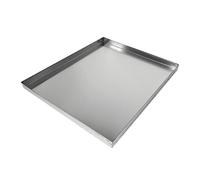 Vaschetta condensa in acciaio inox 304 per condizionatori d'aria, 5 cm di altezza, per protezione del pavimento, vassoio di raccolta automatica dell'olio, senza collegamento di scarico (80 x 50 cm)