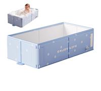 Vaschetta da bagno pieghevole per neonati, pieghevole, per neonati e bambini piccoli, portatile salvaspazio, blu