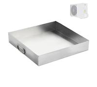 Vaschetta di Gocciolamento per Lavatrice in Acciaio Inox, Raccogli Acqua Condizionatore, per Lavatrice per La Protezione Del Pavimento(20x20x5cm)