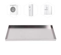 Vaschetta di Gocciolamento per Lavatrice in Acciaio Inox, Robusta Leccarda in Metallo, Senza Fori, Vaschette di Raccolta Dell'olio per il Cambio Dell'olio(80x50x5cm)