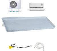 Vaschetta di Raccolta condensa in plastica Lar per condizionatori d'Aria con Kit di drenaggio - Vaschetta di Raccolta condensa per condizionatori d'Aria da Finestra da 91x46 cm con Tubo di d