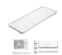 Vaschetta di Raccolta Della Condensa, Vassoio Raccogligocce in Plastica, Climatizzatore universale 1-5 P, Kit di Scarico Condizionatore D'aria Universale per Finestre (81.5X33X3cm)