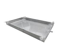 Vaschetta di scarico per lavatrice in acciaio inox 304, a prova di perdite, portatile, per condizionatori d'aria e rondelle, 100 x 30 cm, facile da pulire
